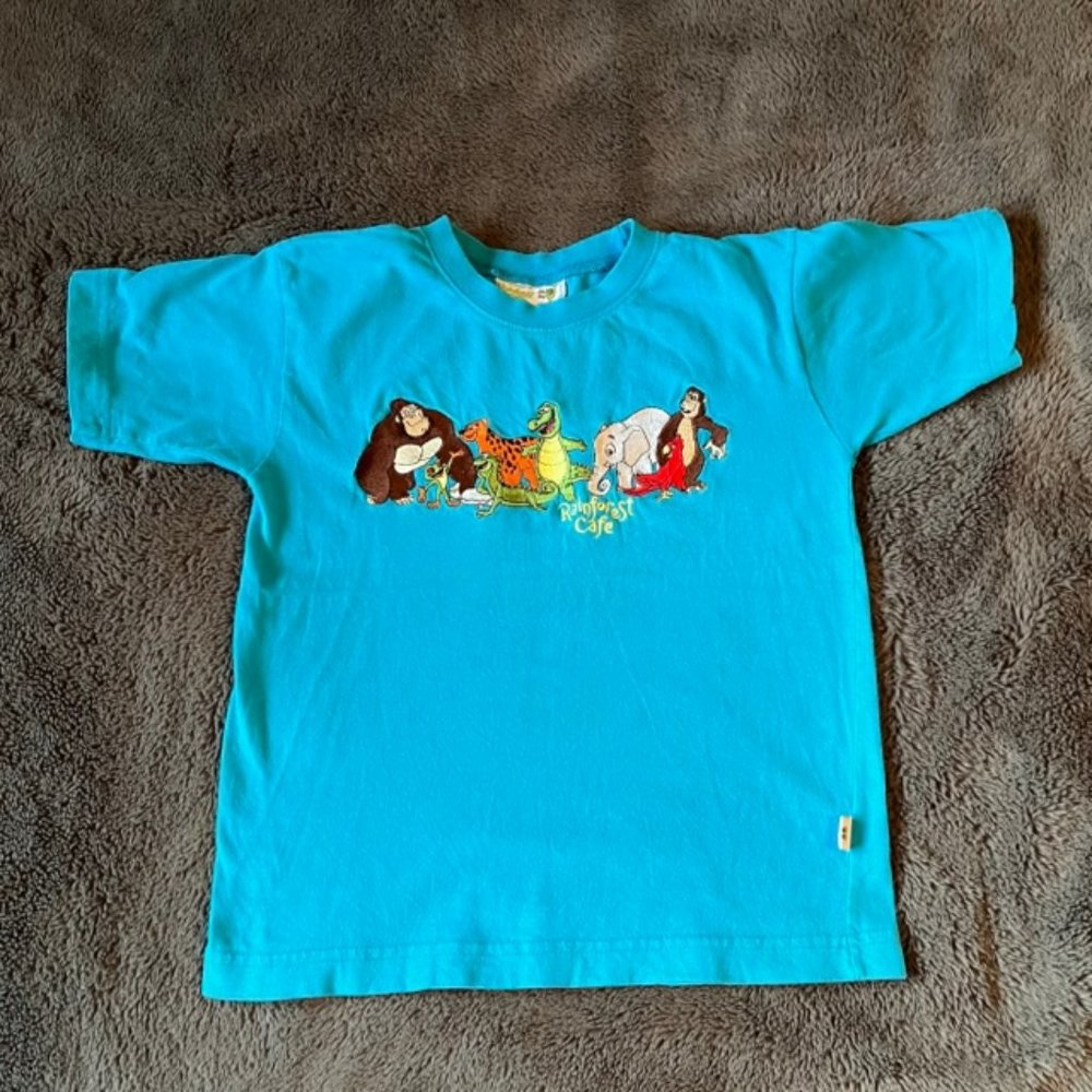 Rainforest Cafe Blue T-shirt Approximate Size S Vintage